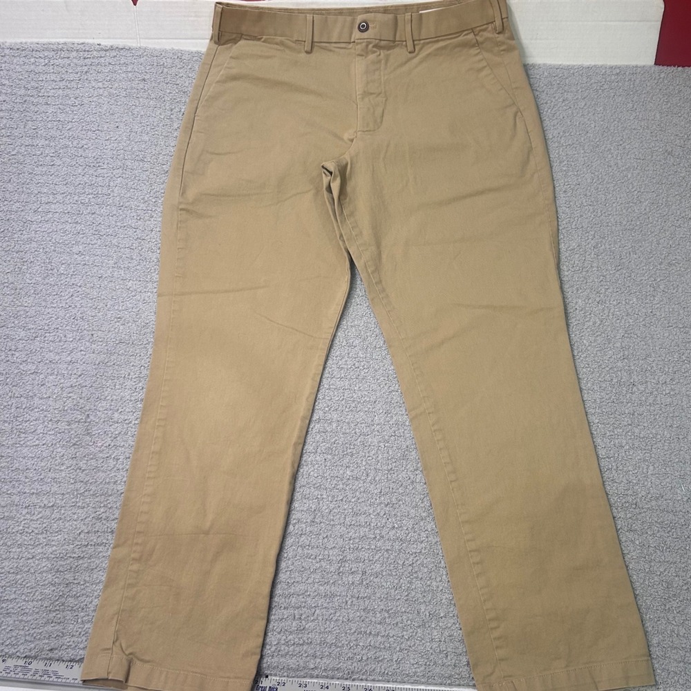 Gap Chino Pants Straight Fit 36x30 Khaki Tan Cotton Casual Classic Essentials